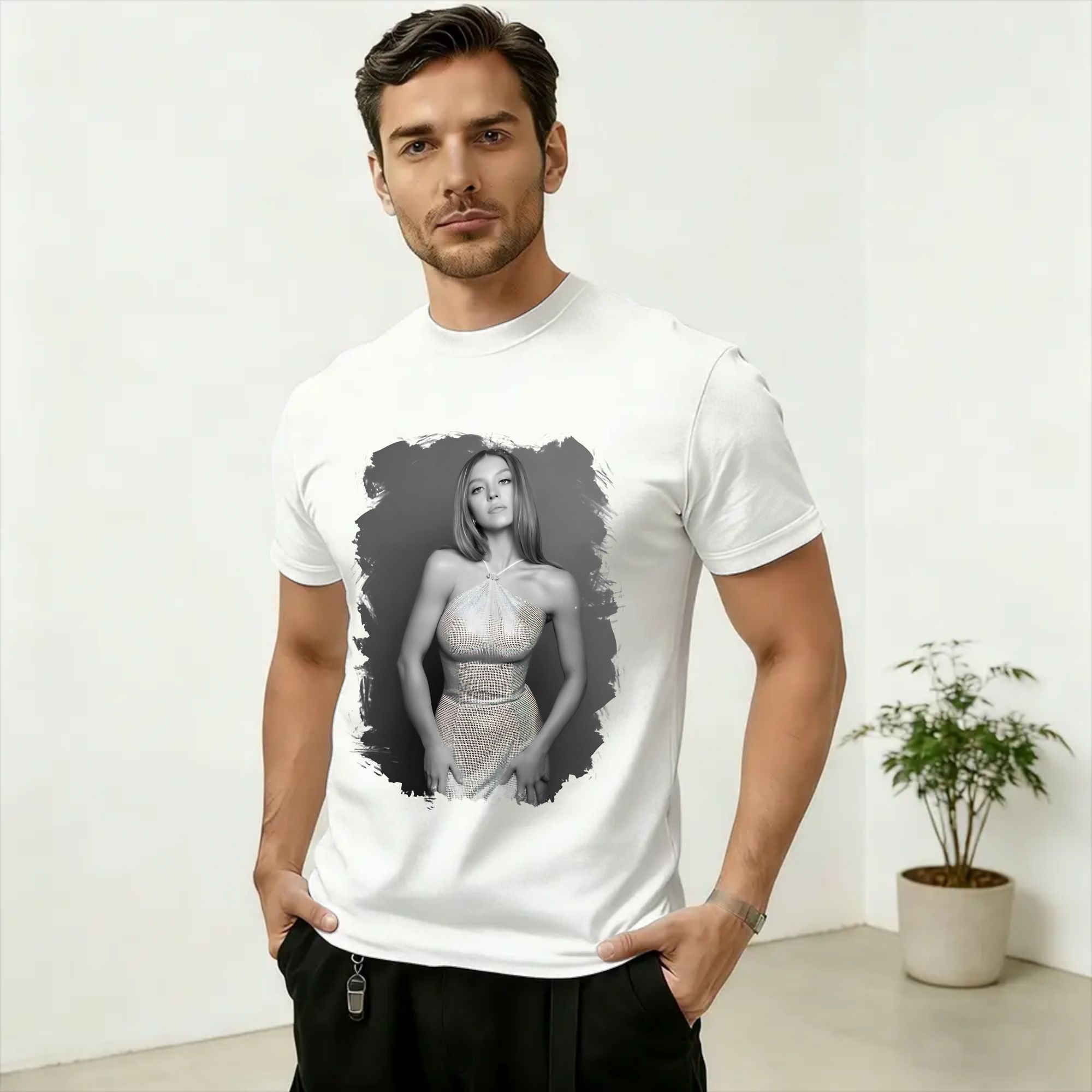 Men'S Fashion Sydney - Camiseta Streetwear de Verão Sydney Sweeney,