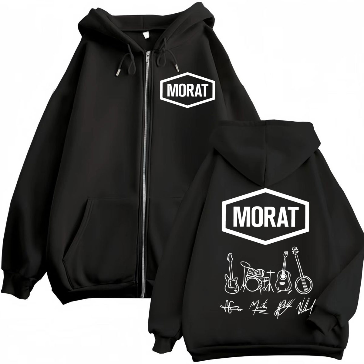 Morat colômbia banda merch zíp - Mens Fashion Zip Up Hoodies avaliação e preço