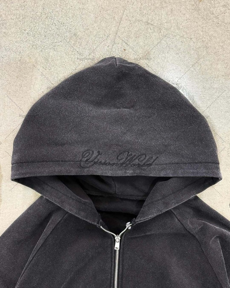 Y2k harajuku gótico carta impr - Mens Fashion Zip Up Hoodies avaliação e preço