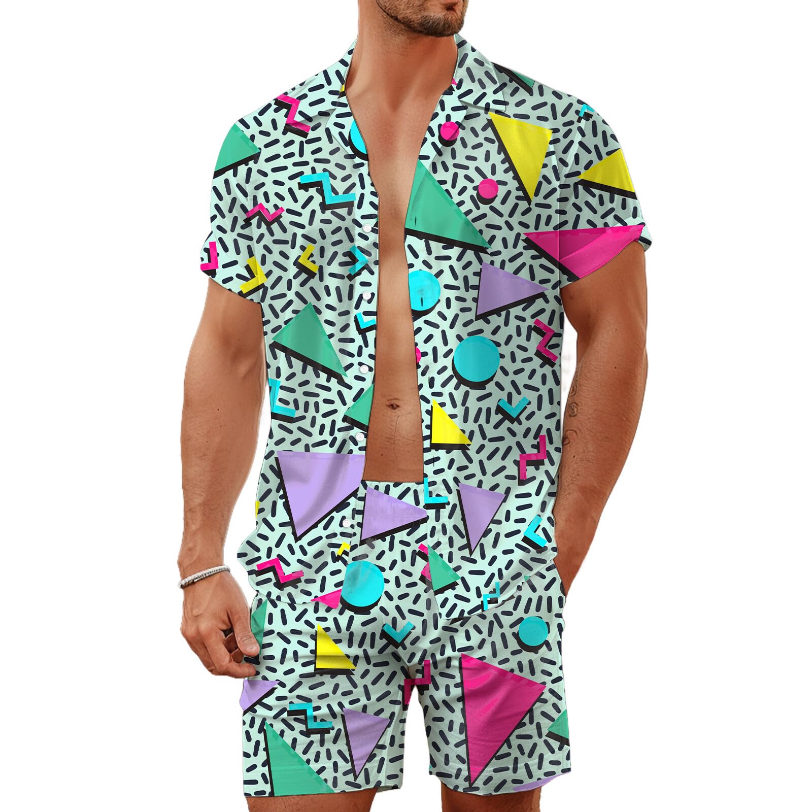 Conjunto de Camisa e Shorts Ma - Men'S Fashion Videos avaliação e preço