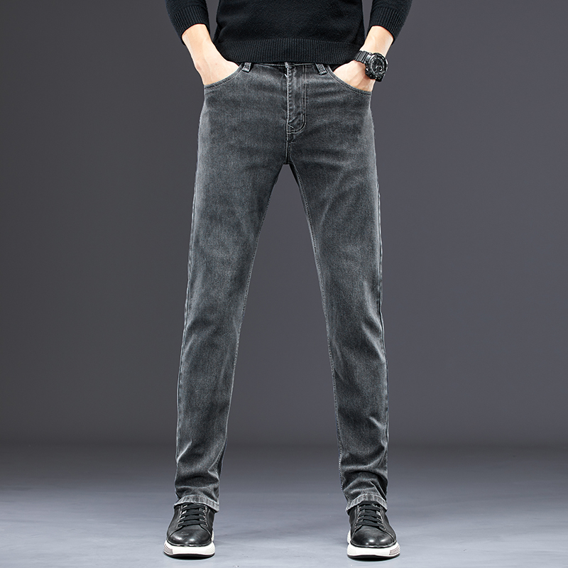 Calças jeans stretch slim fit, - Men'S Fashion Grey Jeans avaliação e preço