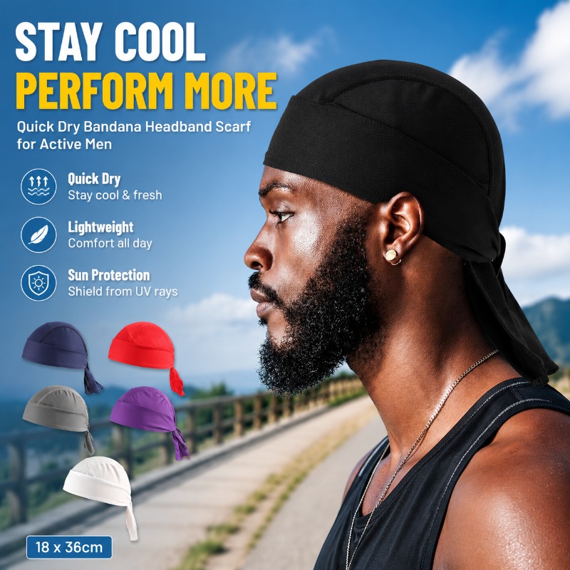 Lenço de Cabeça em Poliéster d - Men'S Fashion With Hat avaliação e preço