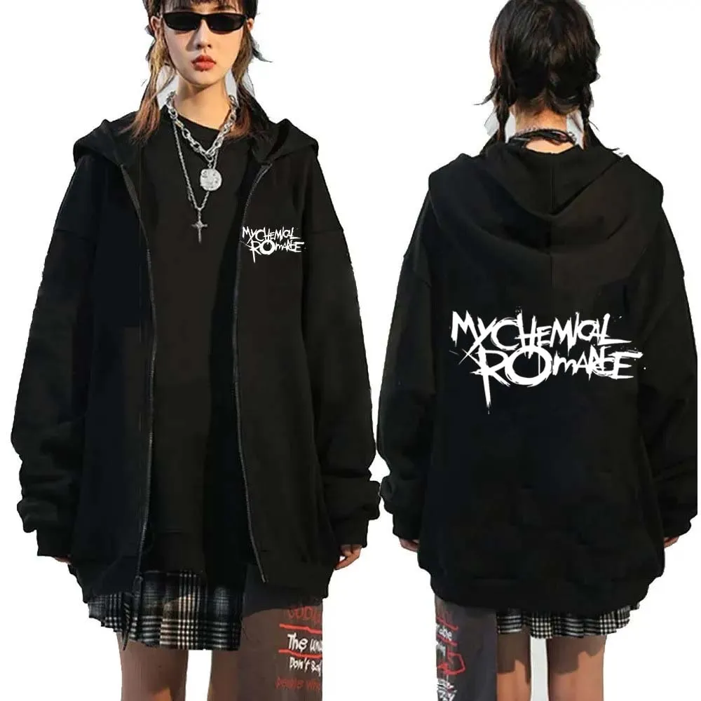 Banda de rock meu romance quím - Mens Fashion Zip Up Hoodies avaliação e preço