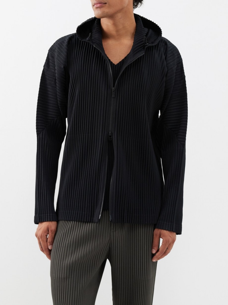 Jaqueta Plissada Masculina Miy - Mens Fashion Zip Up Hoodies avaliação e preço