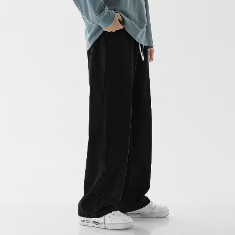 Calça jeans folgada masculina, - Men'S Fashion Grey Jeans avaliação e preço